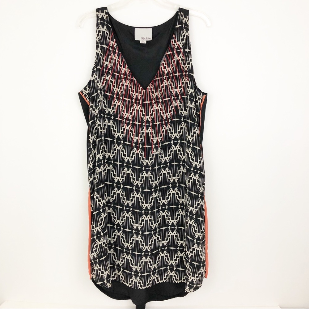 Chic Black and White Geometric Dress
